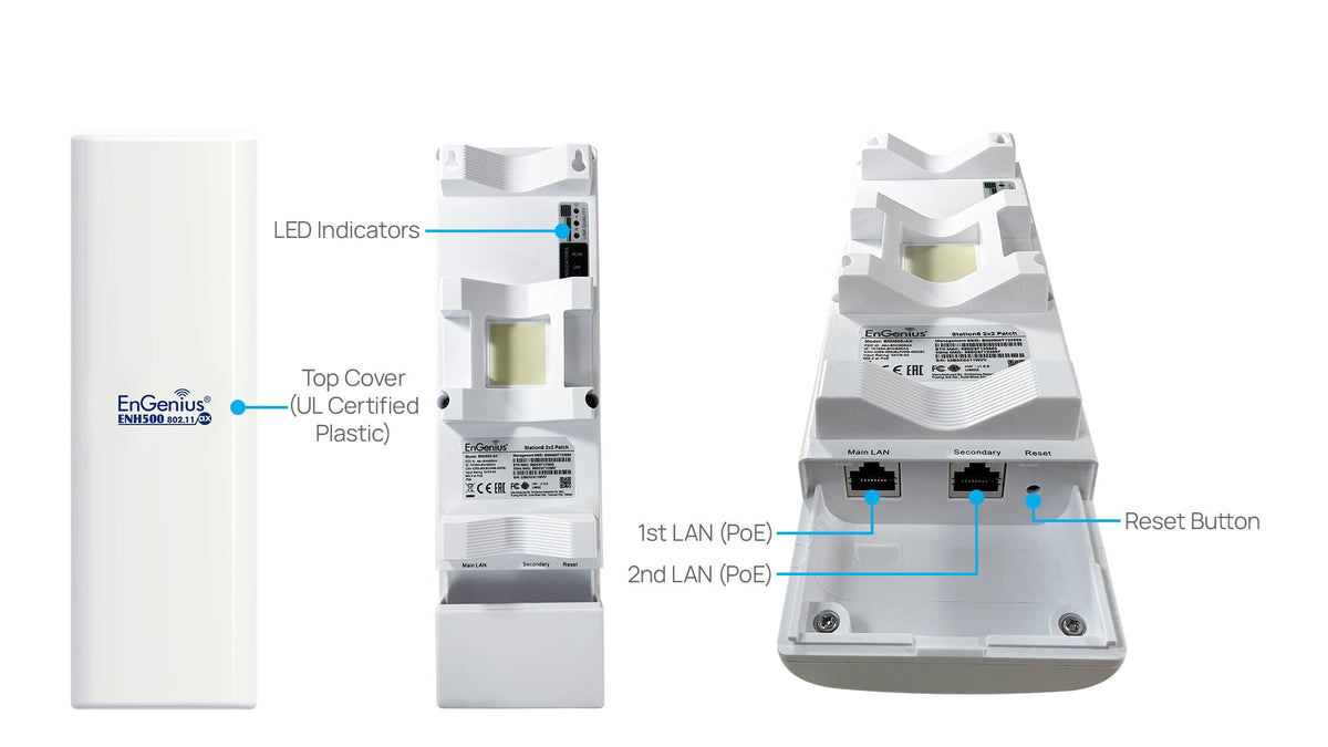EnGenius Wi-Fi 6 AX1200 5 GHz Point to Point Outdoor Wireless Bridge ...