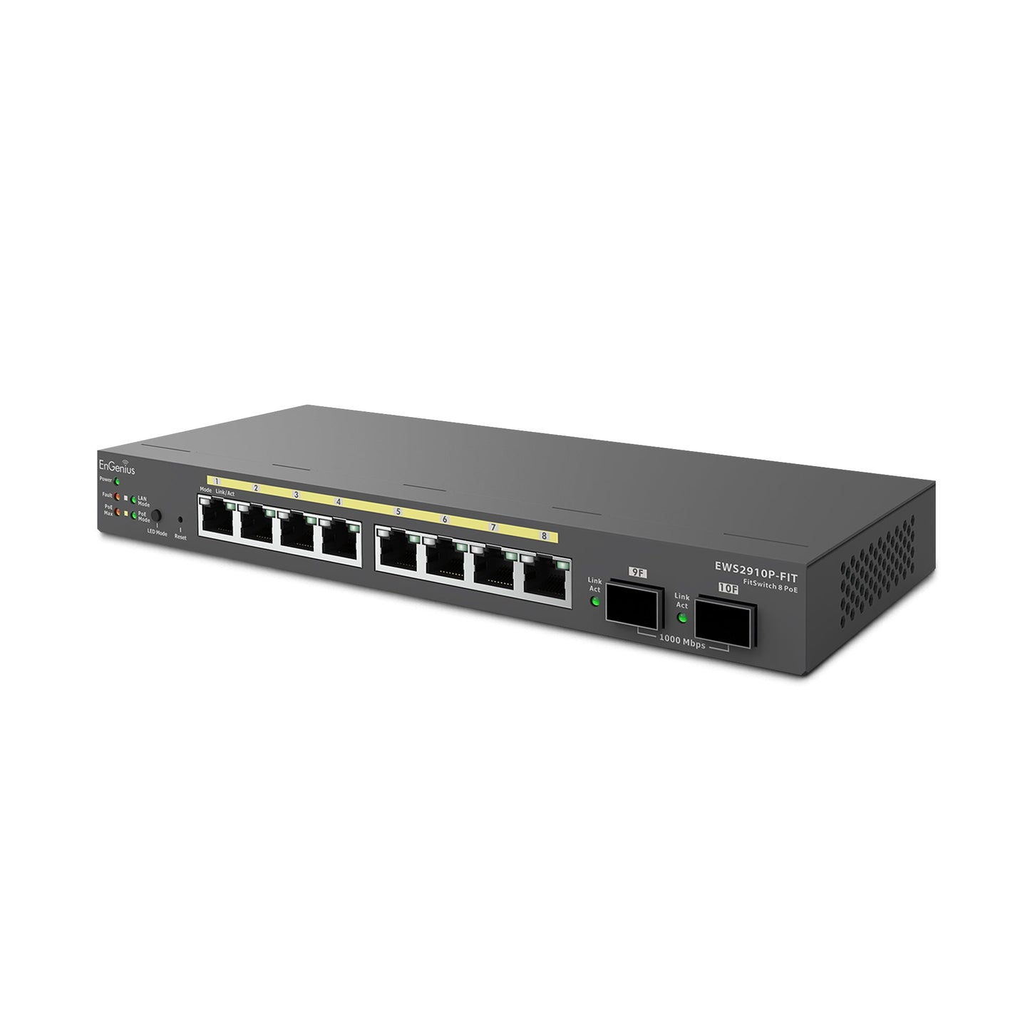 EWS2910P-FIT: EnGenius Fit 55W Gigabit PoE 8 Port Switch