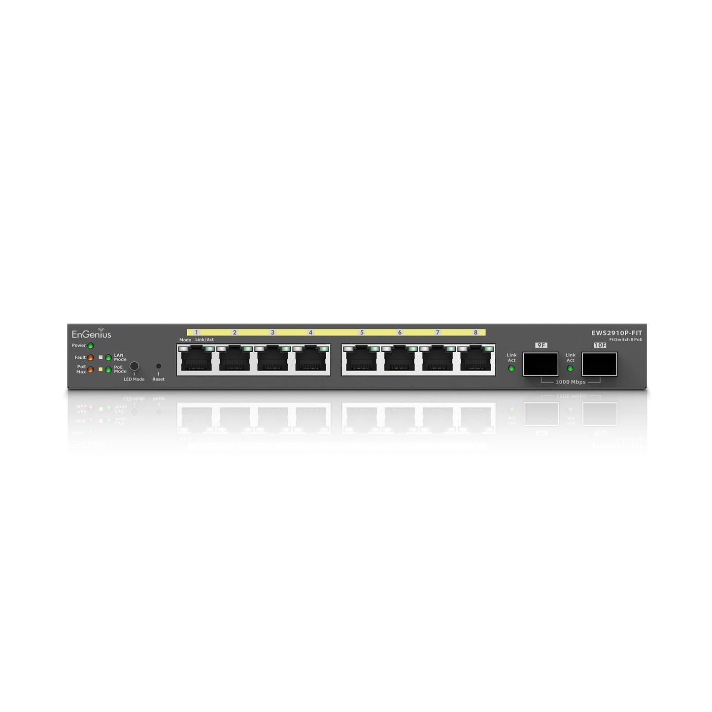 EWS2910P-FIT: EnGenius Fit 55W Gigabit PoE 8 Port Switch